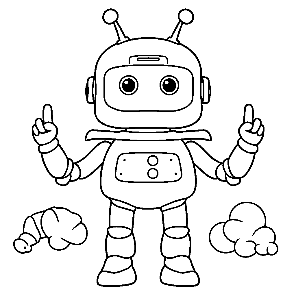 Раскраска «Роботы» для детей 5-6 лет